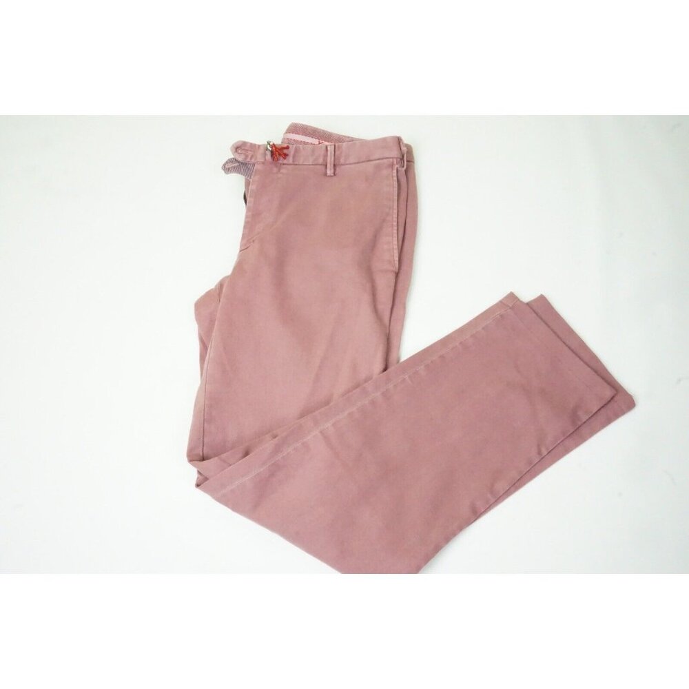 Isaia Napoli Mauve Pink Cotton Blend Slim Fit Chino Pants Sz 48R Brand New W Tag